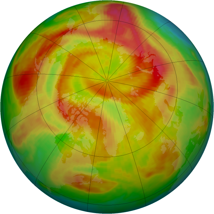Arctic ozone map for 01 May 1988